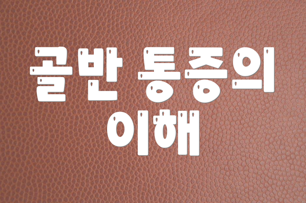 골반 통증의 이해