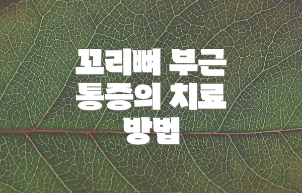 꼬리뼈 부근 통증의 치료 방법