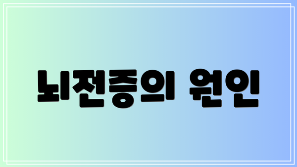 뇌전증의 원인