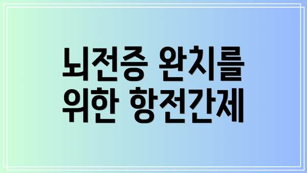 뇌전증 완치를 위한 항전간제