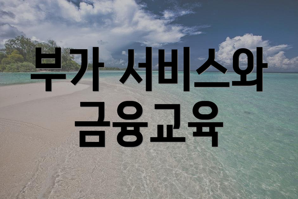 부가 서비스와 금융교육