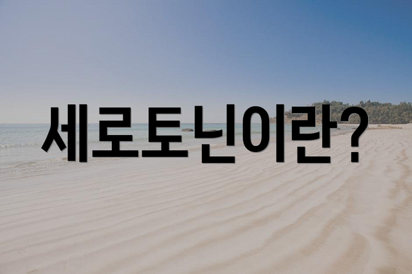 세로토닌이란?
