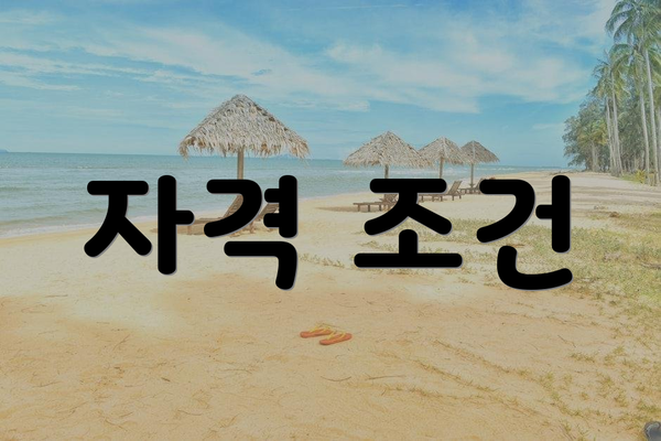 자격 조건