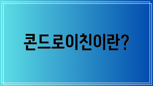 콘드로이친이란?
