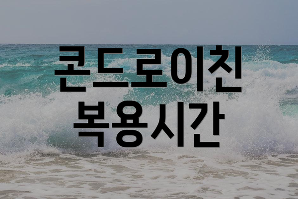 콘드로이친 복용시간
