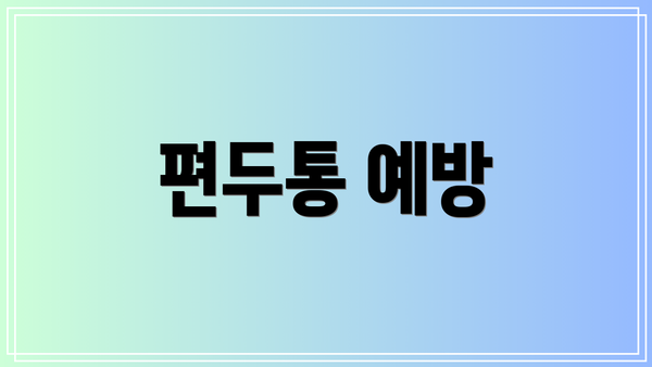 편두통 예방