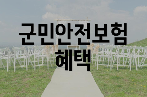 군민안전보험 혜택