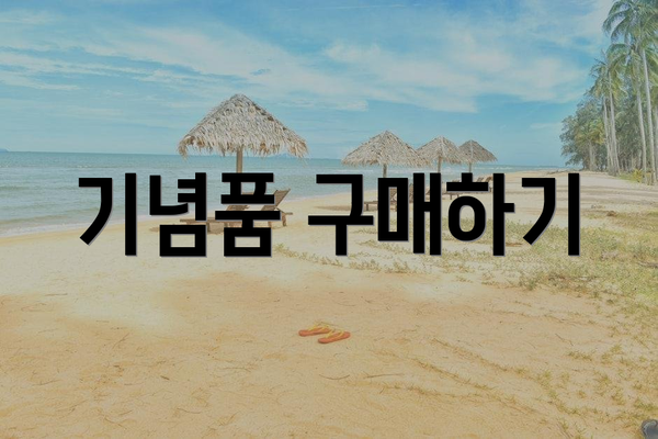 기념품 구매하기