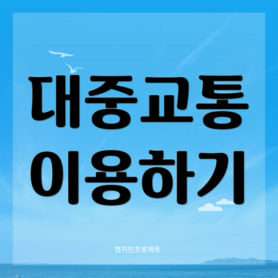 대중교통 이용하기
