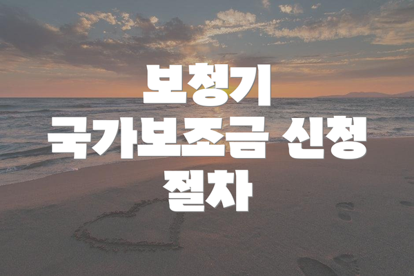 보청기 국가보조금 신청 절차