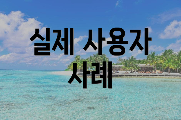 실제 사용자 사례