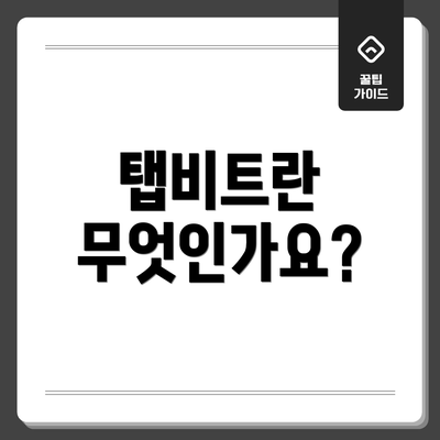 탭비트란 무엇인가요?