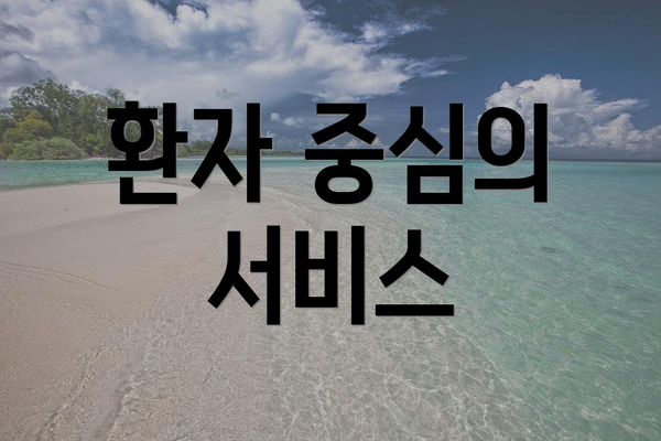 환자 중심의 서비스