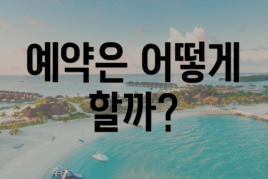 예약은 어떻게 할까?