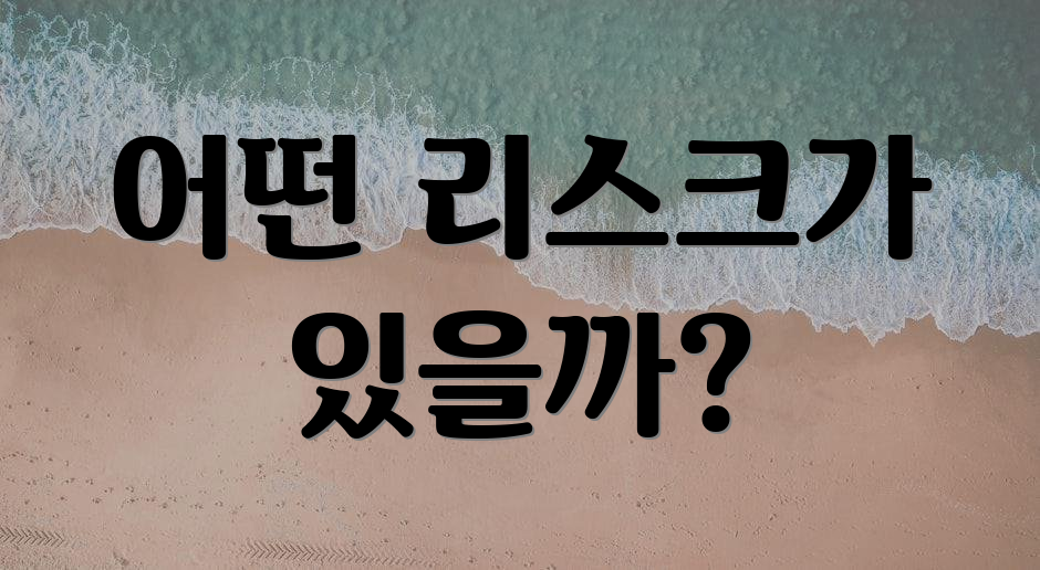 어떤 리스크가 있을까?