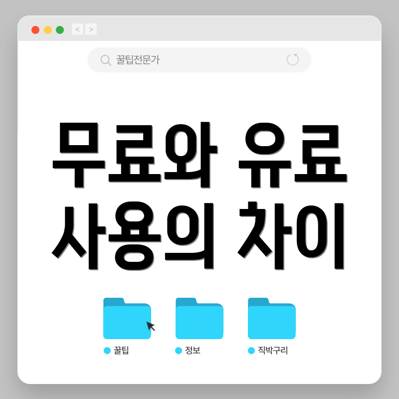 무료와 유료 사용의 차이