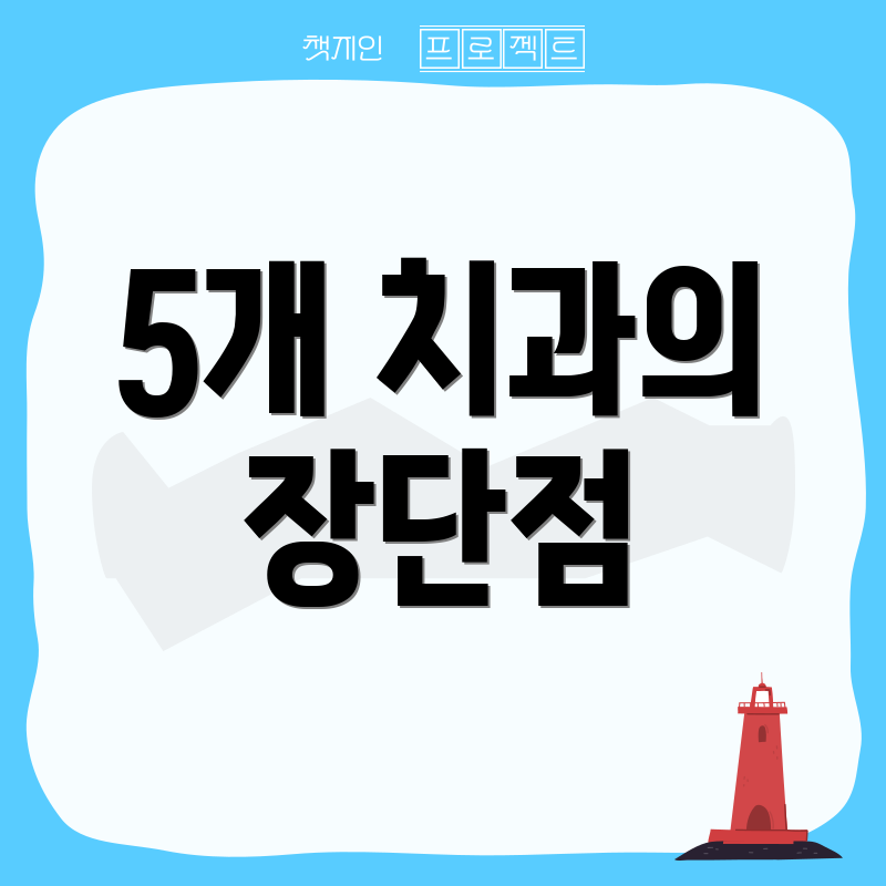 5개 치과의 장단점