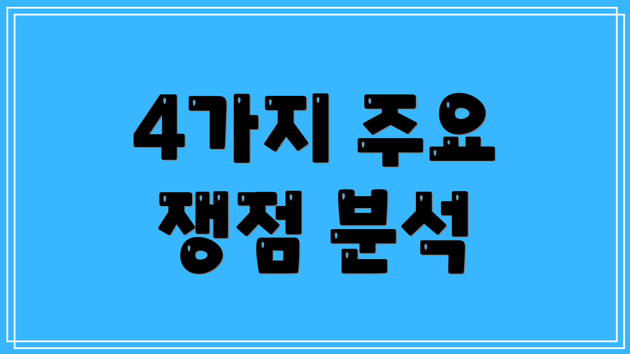 4가지 주요 쟁점 분석
