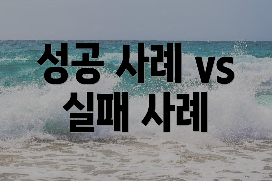 성공 사례 vs 실패 사례