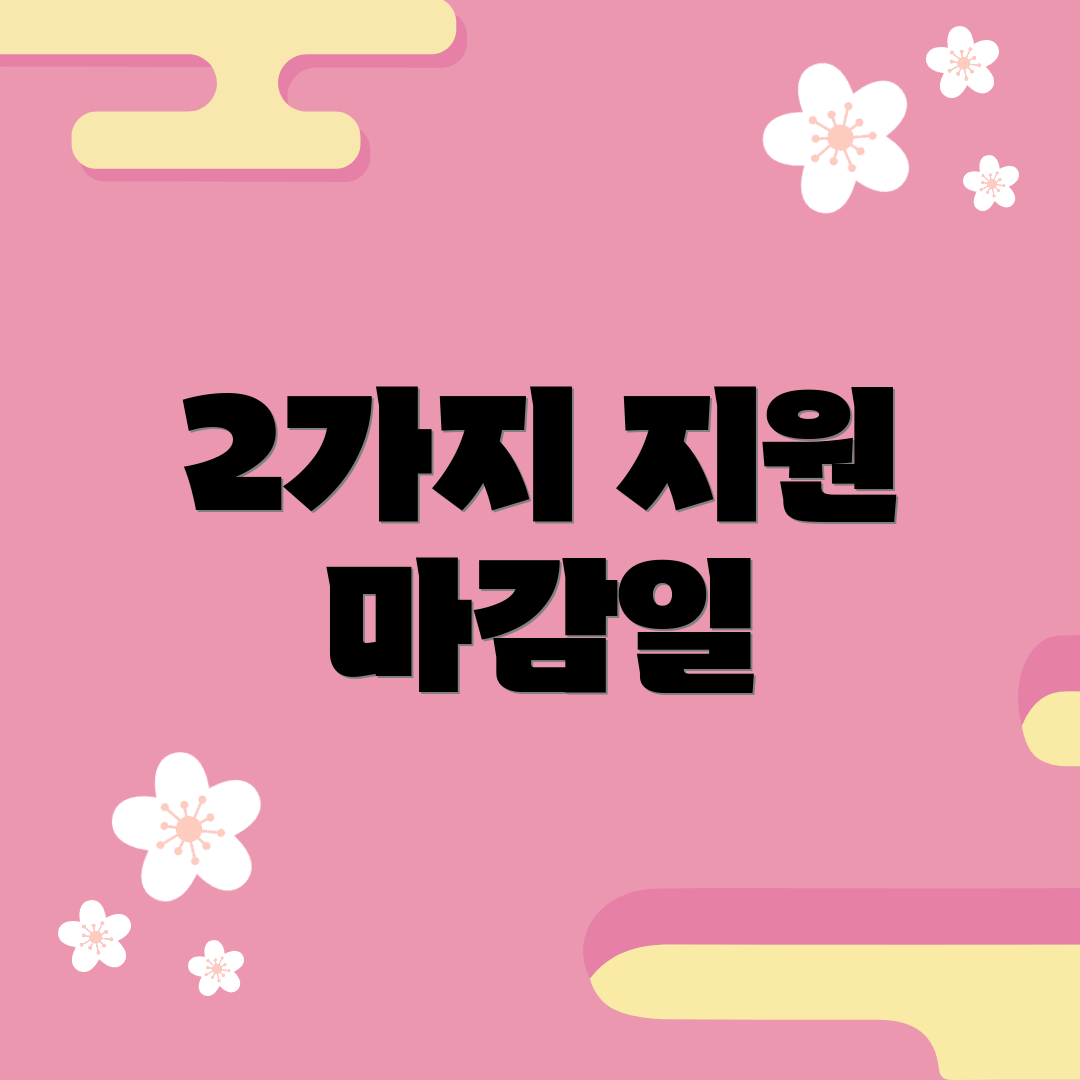 2가지 지원 마감일
