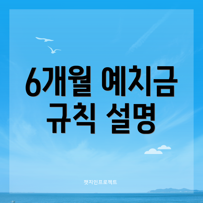6개월 예치금 규칙 설명