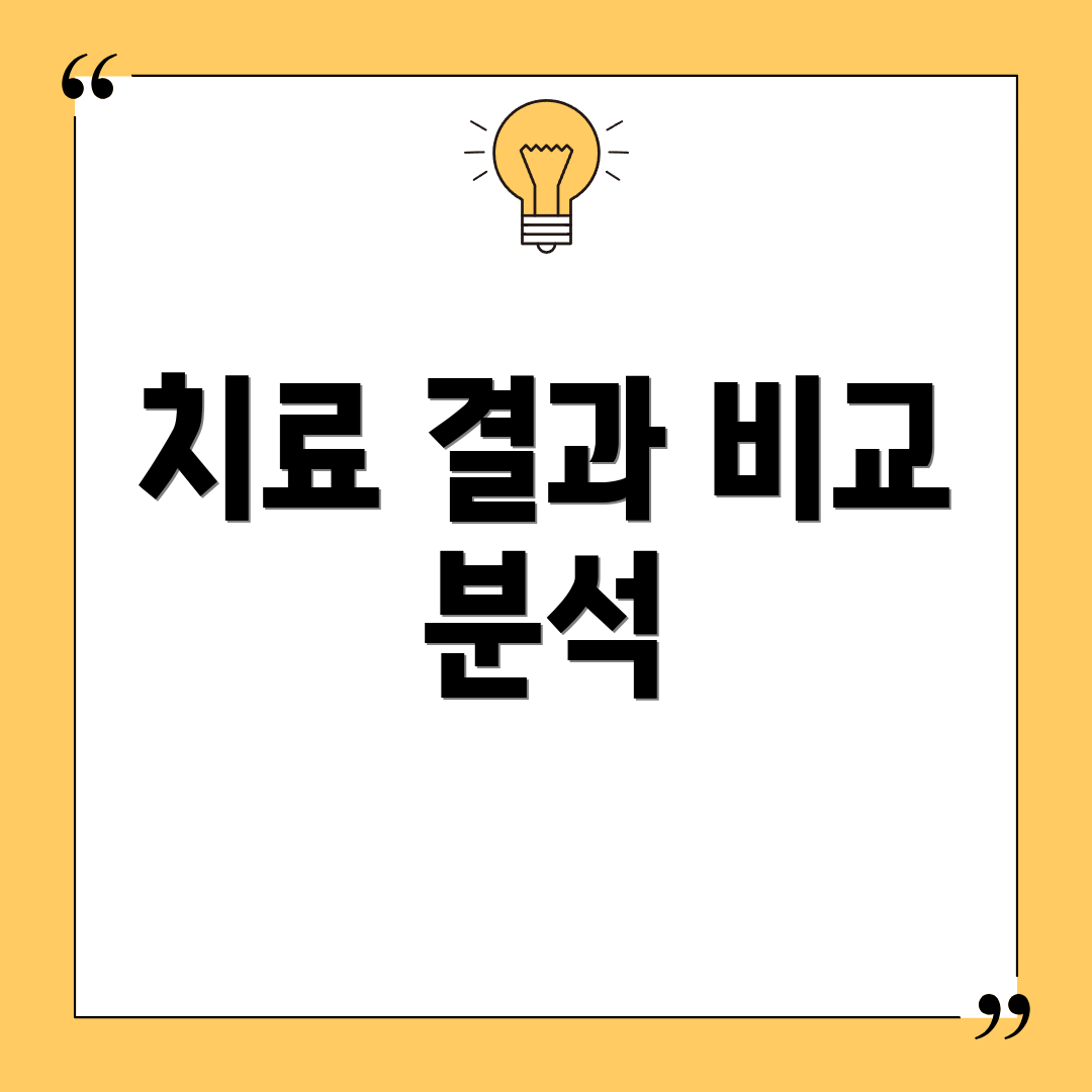 치료 결과 비교 분석