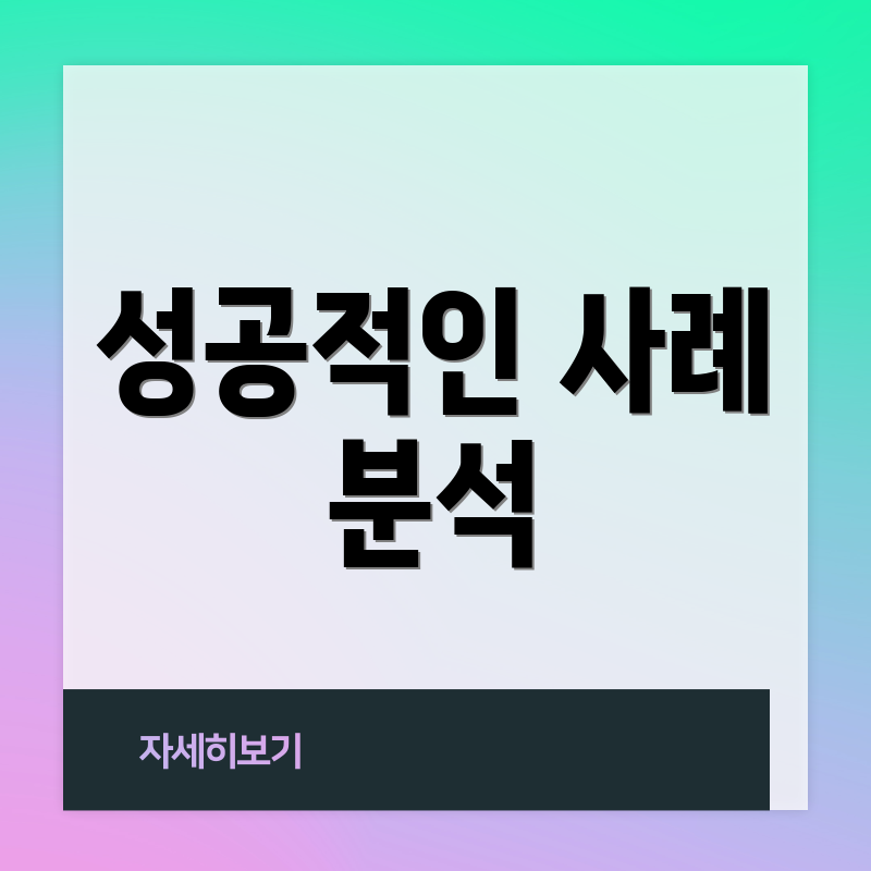 성공적인 사례 분석