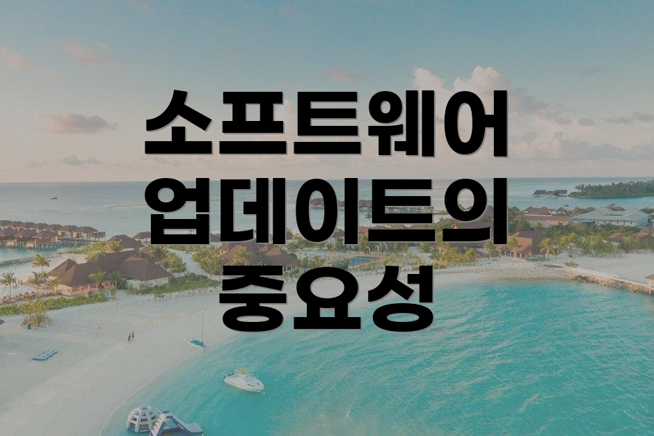 소프트웨어 업데이트의 중요성