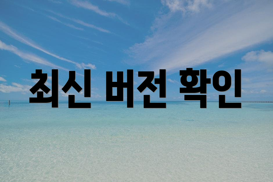 최신 버전 확인