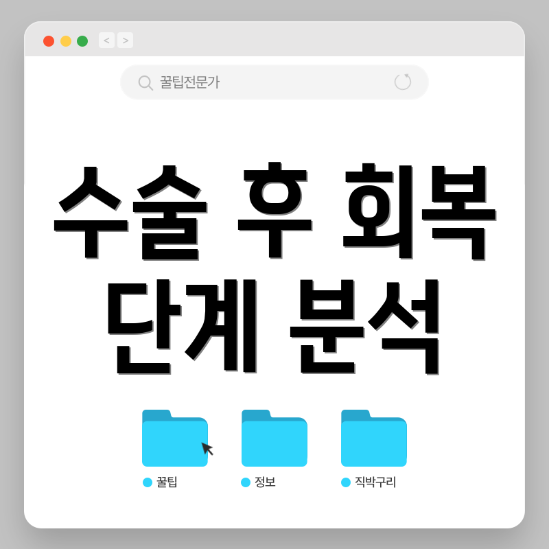 수술 후 회복 단계 분석