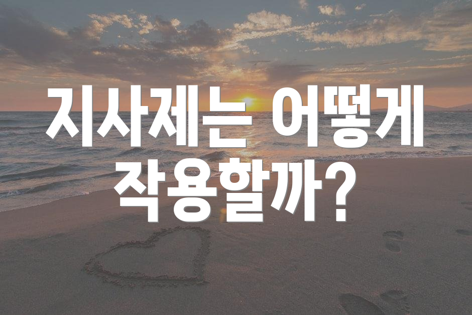 지사제는 어떻게 작용할까?