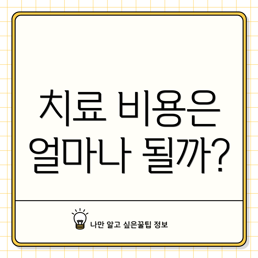 치료 비용은 얼마나 될까?