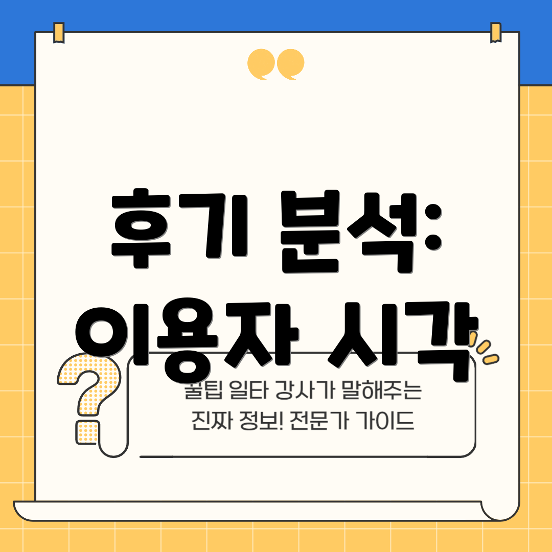 후기 분석: 이용자 시각