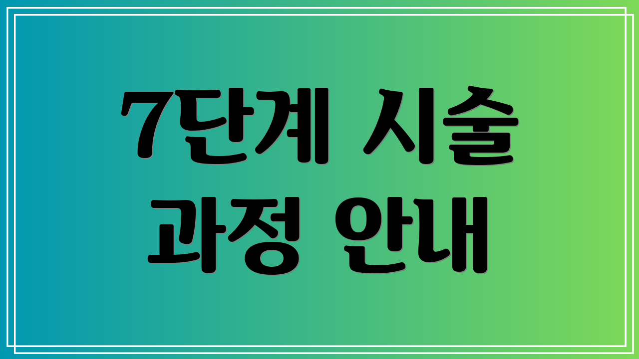7단계 시술 과정 안내