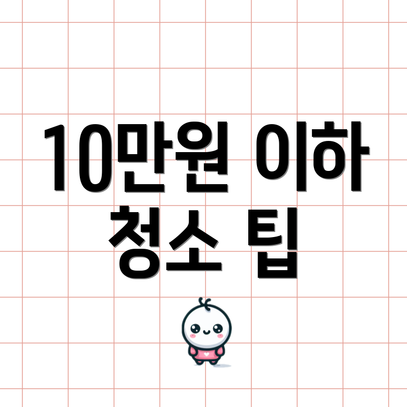 10만원 이하 청소 팁