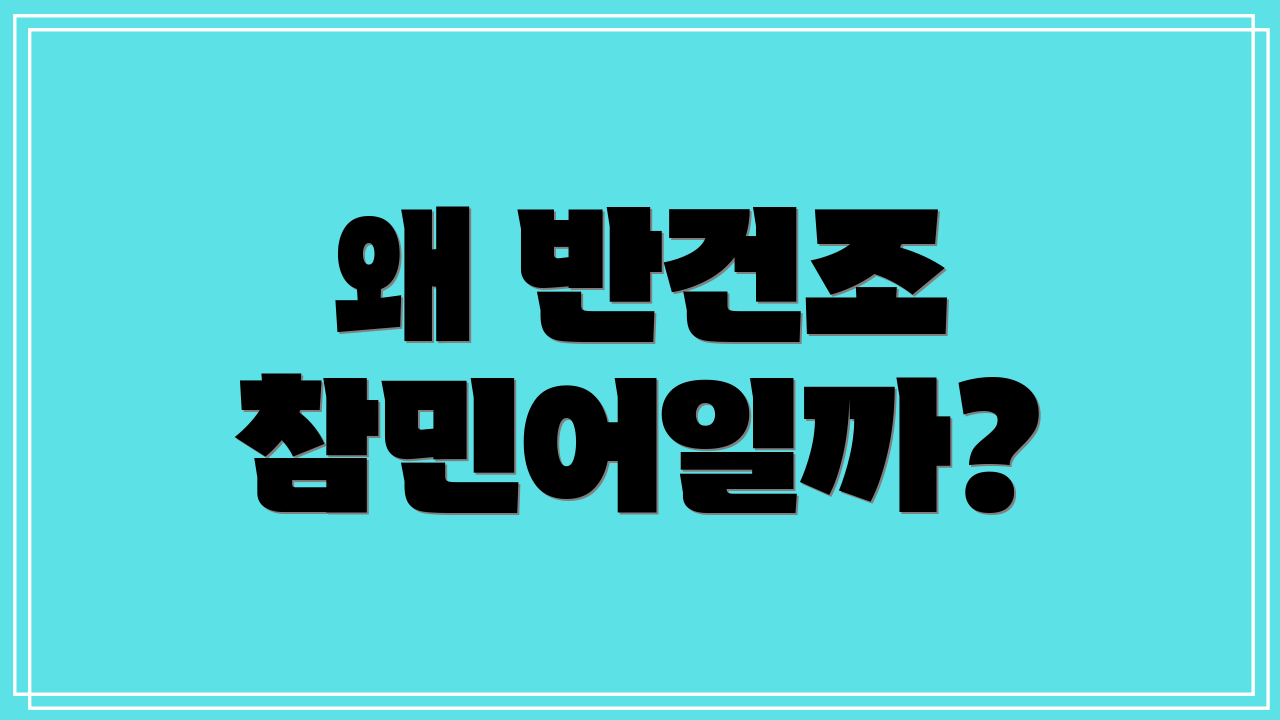 왜 반건조 참민어일까?