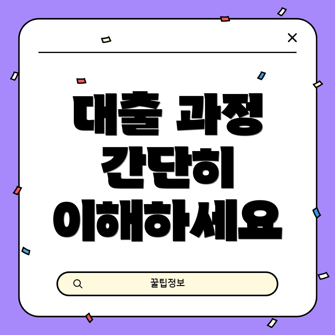 대출 과정 간단히 이해하세요