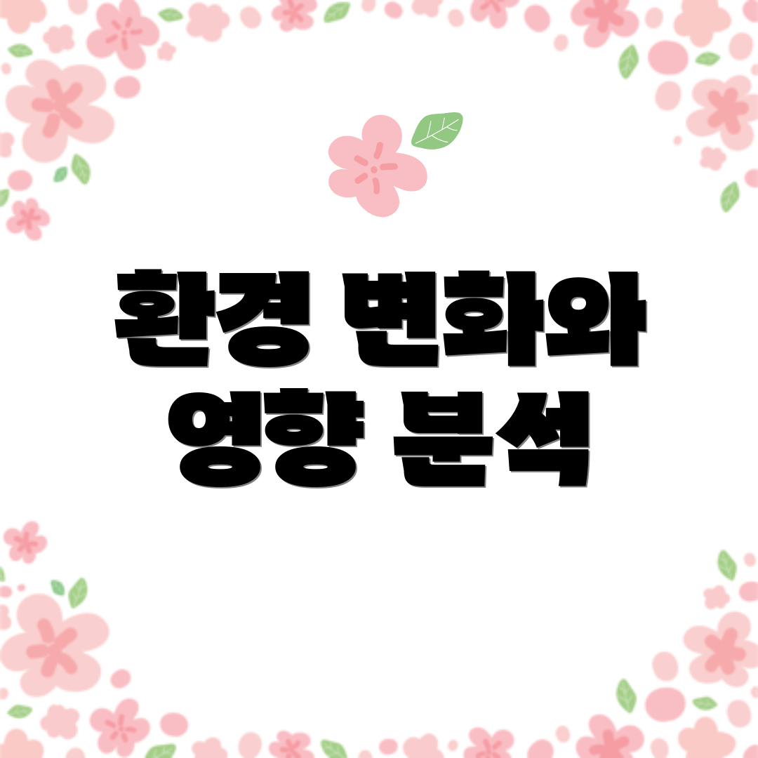 환경 변화와 영향 분석