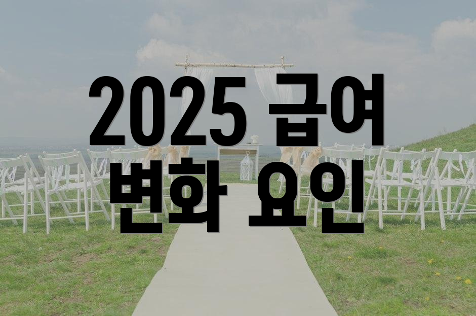 2025 급여 변화 요인
