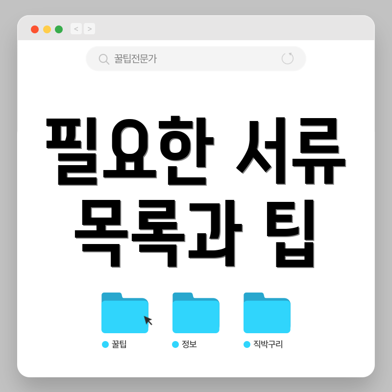 필요한 서류 목록과 팁