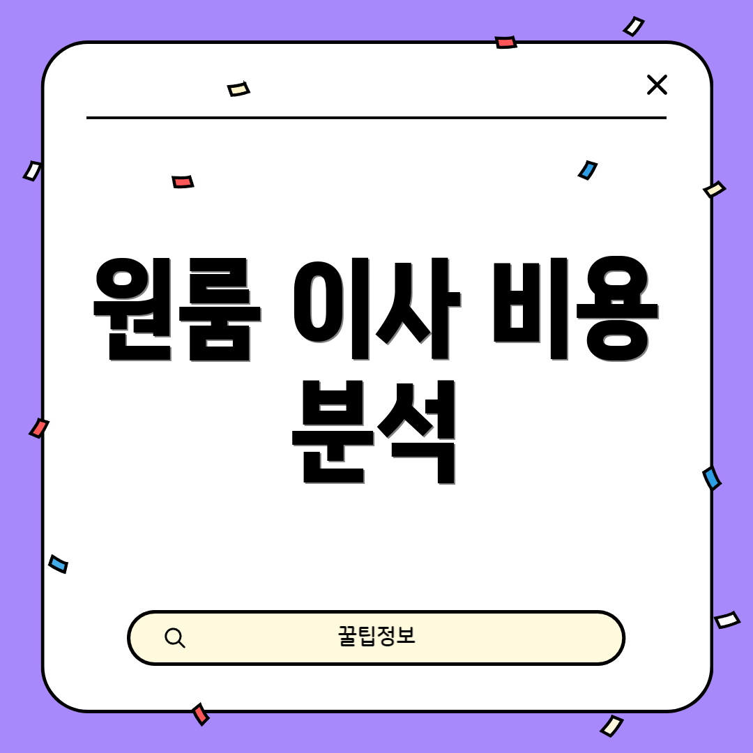 원룸 이사 비용 분석