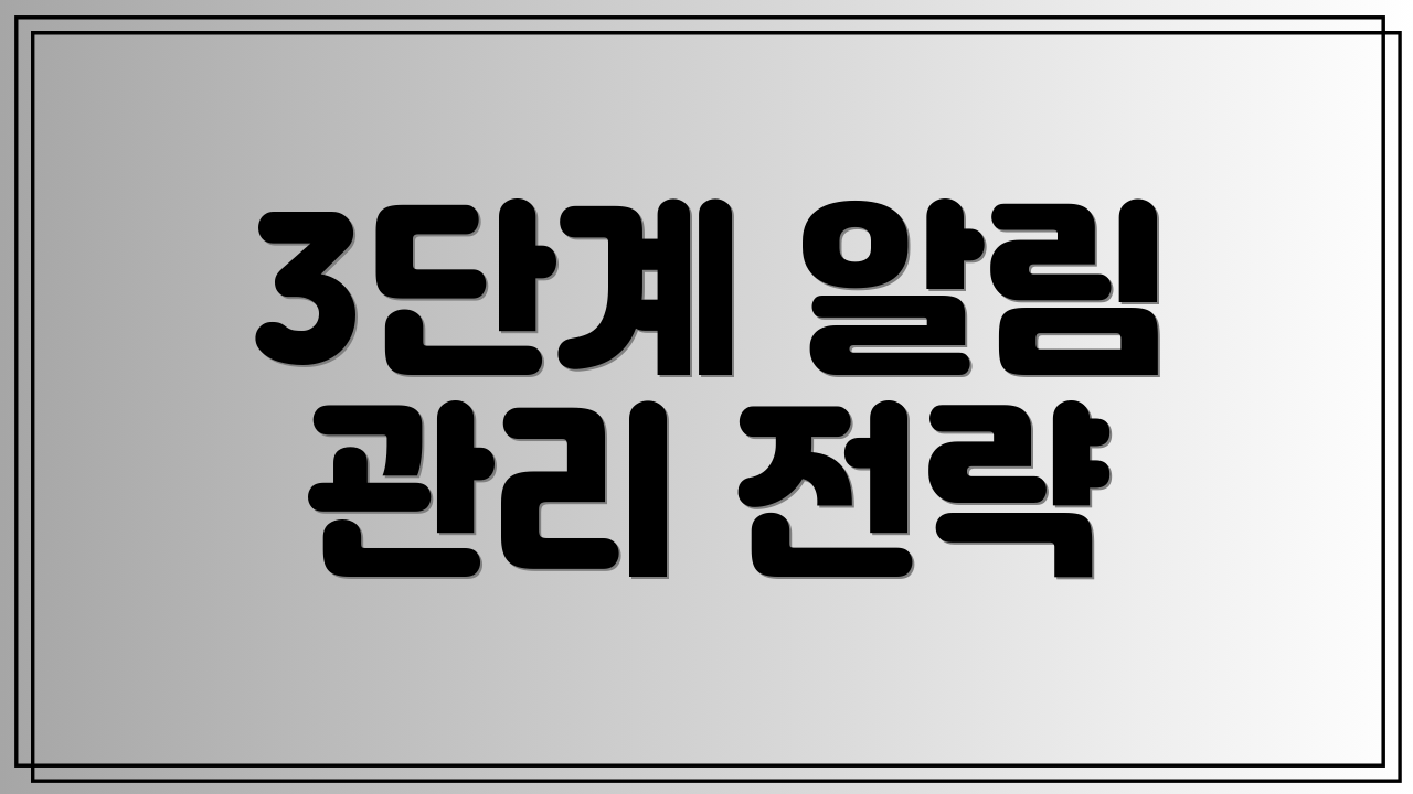 3단계 알림 관리 전략