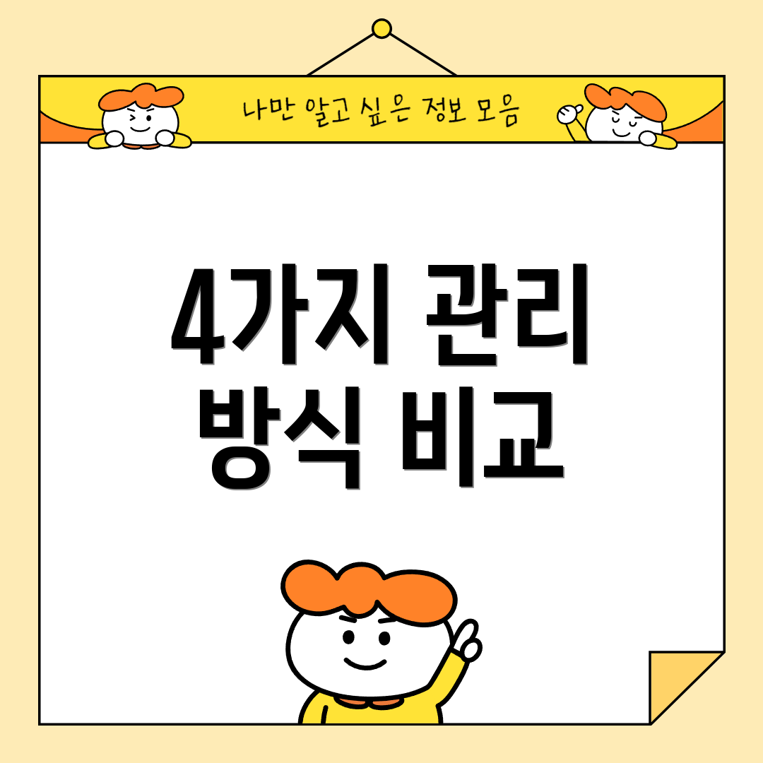 4가지 관리 방식 비교