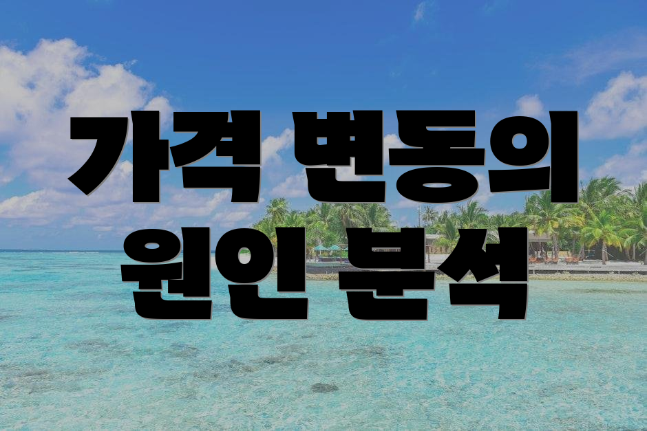 가격 변동의 원인 분석
