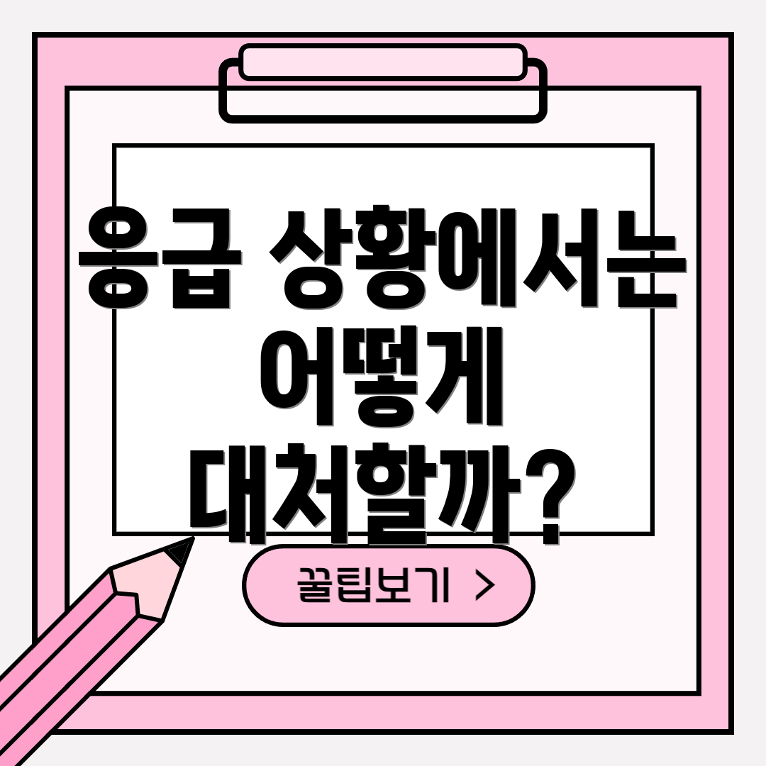 응급 상황에서는 어떻게 대처할까?