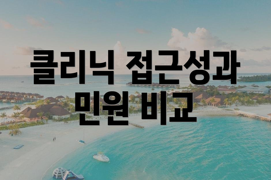 클리닉 접근성과 민원 비교