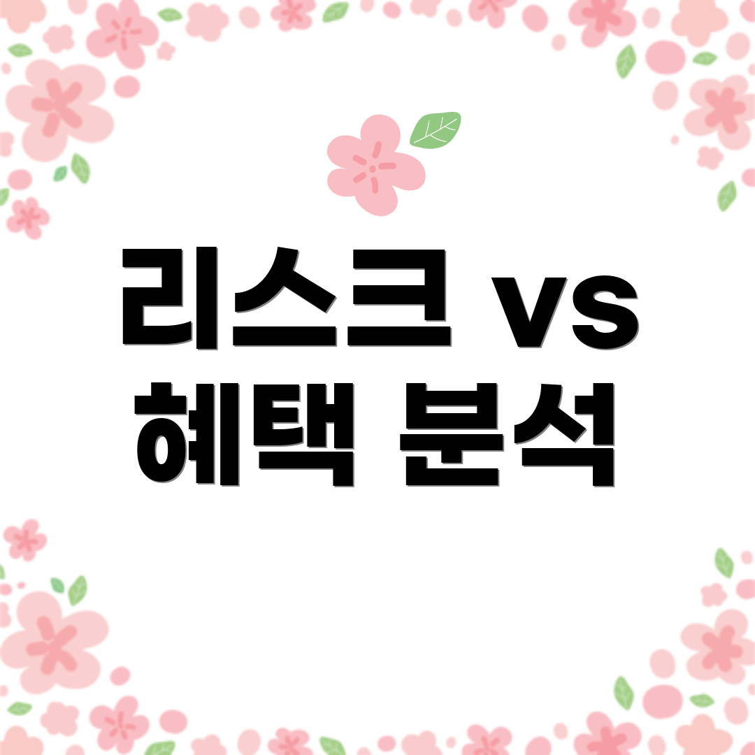 리스크 vs 혜택 분석