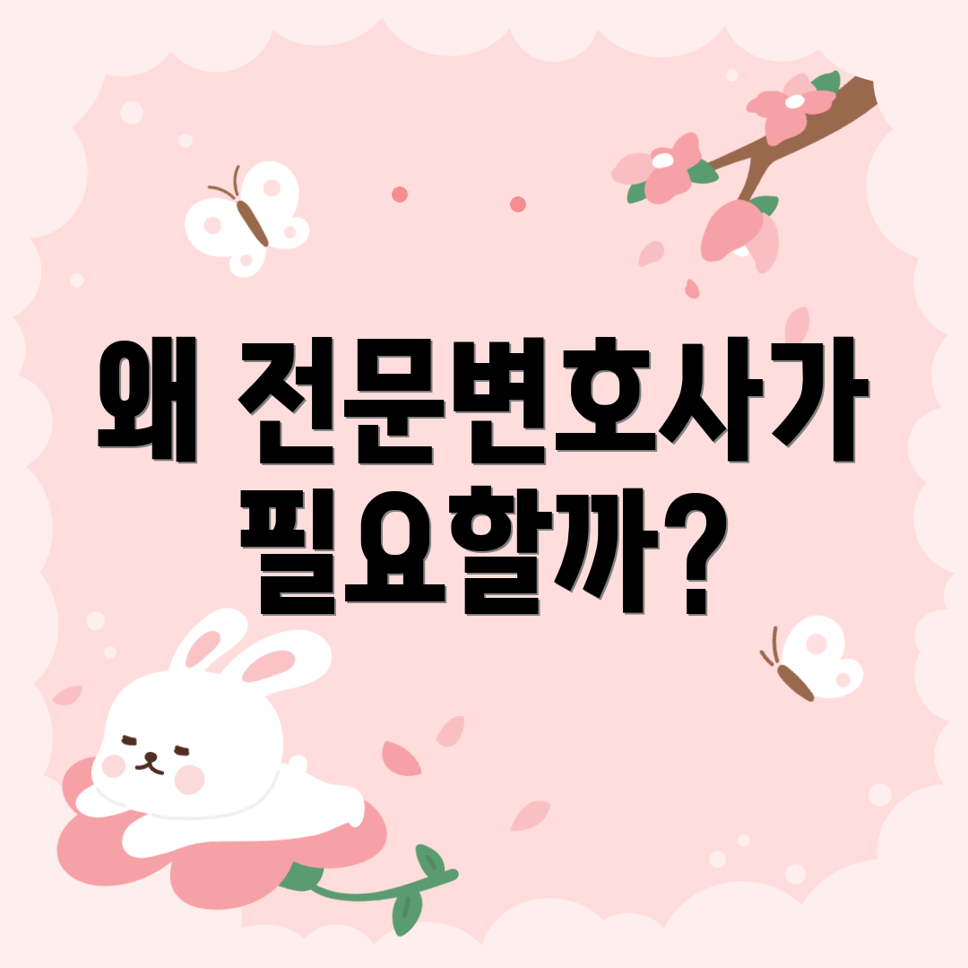 왜 전문변호사가 필요할까?