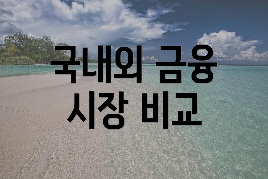 국내외 금융 시장 비교