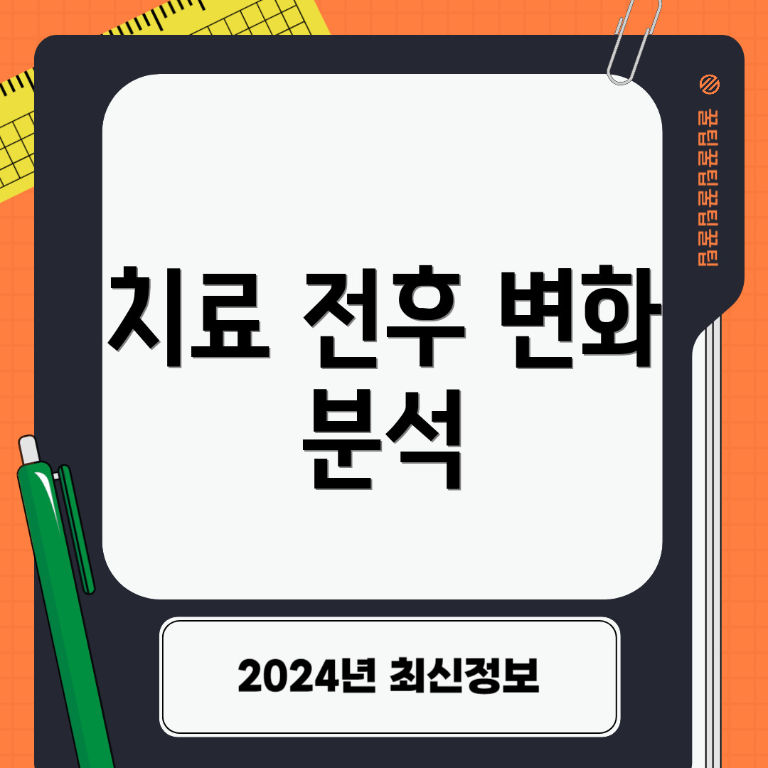 치료 전후 변화 분석